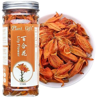 Plant Gift 百合花 Fragrant Natural Lily Flowers, 35g/1.23oz Dried Lilium Flowers. Health Tea, Chinese Lily Tea. Delicate Floral Aroma And Natural Sweetness. Plant Gift 百合花 Fragrant Natural Lily Flowers, 35g/1.23oz Dried Lilium Flowers. Health Tea, Chinese Lily Tea. Delicate Floral Aroma And Natural Sweetness.