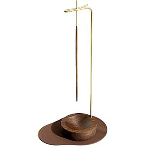 Dostende Incense Holder, Multi-Purpose Design Wooden Incense Burner ash Catcher with Brass Incense Stick Holder for Home Decor Yoga Spa Madiation (Walnut Wood) Dostende Incense Holder, Multi-Purpose Design Wooden Incense Burner ash Catcher with Brass Incense Stick Holder for Home Decor Yoga Spa Madiation (Walnut Wood)