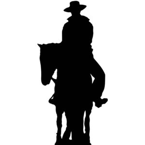 STAR CUTOUTS SC47 Cowboy on Horse Silhouette – Cardboard Cutout Fun Western Theme Party & Event Decoration STAR CUTOUTS SC47 Cowboy on Horse Silhouette – Cardboard Cutout Fun Western Theme Party & Event Decoration