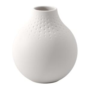 Villeroy & Boch Collier Blanc Vase Perle No. 3, 11x11x12 cm, Premium Porcelain, White Villeroy & Boch Collier Blanc Vase Perle No. 3, 11x11x12 cm, Premium Porcelain, White