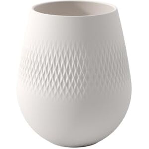 Villeroy & Boch Collier Blanc Vase Carré No. 2, 12.5x12.5x14 cm, Premium Porcelain, White Villeroy & Boch Collier Blanc Vase Carré No. 2, 12.5x12.5x14 cm, Premium Porcelain, White