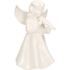Vacchetti Giuseppe White Ceramic Angel with Violin 20.5cm Tall Vacchetti Giuseppe White Ceramic Angel with Violin 20.5cm Tall