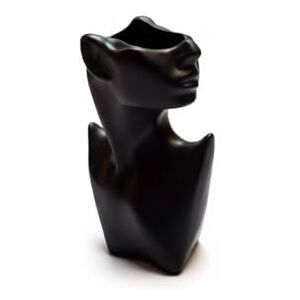 Katoonx Ceramic Greek Statue Face Vase Black Creative Head Sculpture for Home Decoration Katoonx Ceramic Greek Statue Face Vase Black Creative Head Sculpture for Home Decoration
