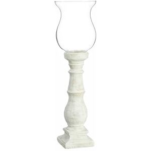BigBuy Home Candle Holder 20.5 x 20.5 x 71 cm Glass Cement White BigBuy Home Candle Holder 20.5 x 20.5 x 71 cm Glass Cement White