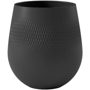Villeroy & Boch Collier Noir Vase Carré No. 1, 20.5x20.5x22.5 cm, Premium Porcelain, Black Villeroy & Boch Collier Noir Vase Carré No. 1, 20.5x20.5x22.5 cm, Premium Porcelain, Black