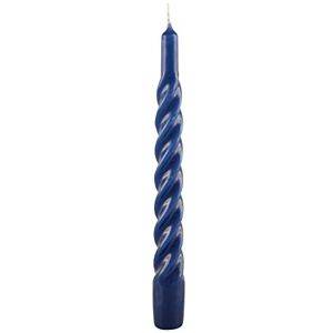 Cereria di Giorgio , Risthò, Blue Lacquered Spiral Tapered Wax Candles, 2.2 x 2.2 x 21 cm, Pack of 6 Cereria di Giorgio , Risthò, Blue Lacquered Spiral Tapered Wax Candles, 2.2 x 2.2 x 21 cm, Pack of 6