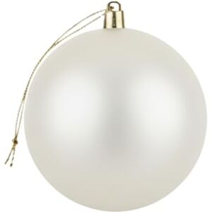 SHATCHI 25cm Large White Bauble PVC Shatterproof Matt Finish Christmas Balls Ornament Festive Xmas Tree Hanging Decorations, Round Ornament for Holiday Home Decor SHATCHI 25cm Large White Bauble PVC Shatterproof Matt Finish Christmas Balls Ornament Festive Xmas Tree Hanging Decorations, Round Ornament for Holiday Home Decor