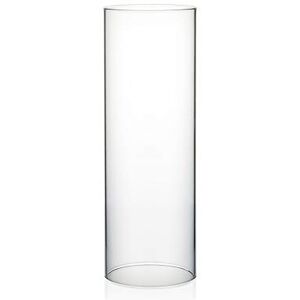 WGVI Hurricane Candleholders, Wide 4", Height 12", Clear Glass Cylinder Open Both Ends, Chimney Tube, Open Ended Hurricane, Candle Shade, 1 Piece WGVI Hurricane Candleholders, Wide 4", Height 12", Clear Glass Cylinder Open Both Ends, Chimney Tube, Open Ended Hurricane, Candle Shade, 1 Piece