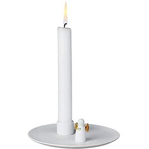 Räder Candle Holder, Porcelain, White and Gold, 4,5 x 14 cm Räder Candle Holder, Porcelain, White and Gold, 4,5 x 14 cm