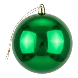 SHATCHI 25cm Large Dark Green Bauble PVC Shatterproof Glossy Finish Christmas Balls Ornament Festive Xmas Tree Hanging Decorations, Round Ornament for Holiday Home Decor SHATCHI 25cm Large Dark Green Bauble PVC Shatterproof Glossy Finish Christmas Balls Ornament Festive Xmas Tree Hanging Decorations, Round Ornament for Holiday Home Decor