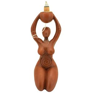 Nemesis Now Spiral Goddess Tribute Backflow Incense Burner, Brown, 18cm Nemesis Now Spiral Goddess Tribute Backflow Incense Burner, Brown, 18cm