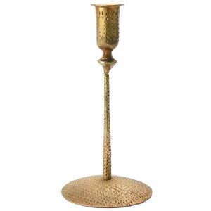 Creative Labs Hand-Forged Hammered Metal Taper, Antique Brass Finish Candle Holder Creative Labs Hand-Forged Hammered Metal Taper, Antique Brass Finish Candle Holder