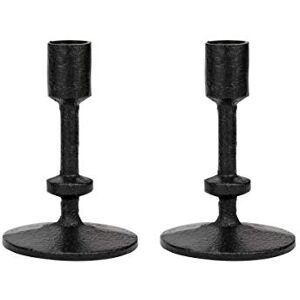Stonebriar SB-6282A2 5" Black Cast Iron Metal Taper Candle Holder Set, Set of 2 Stonebriar SB-6282A2 5" Black Cast Iron Metal Taper Candle Holder Set, Set of 2
