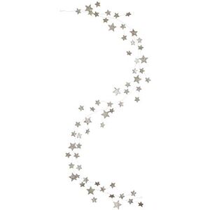Creative Labs 72 Inch Cardboard Glitter Star Garland, Silver Finish, Multicolor Creative Labs 72 Inch Cardboard Glitter Star Garland, Silver Finish, Multicolor