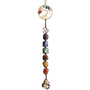 Nicestone Tree of Life Chakra Stones Healing Crystals Feng Shui Hanging Ornament 7 Chakra Wall Ornament Meditation Hanging Ornament Window Ornament for Home Decor Party Decor Nicestone Tree of Life Chakra Stones Healing Crystals Feng Shui Hanging Ornament 7 Chakra Wall Ornament Meditation Hanging Ornament Window Ornament for Home Decor Party Decor