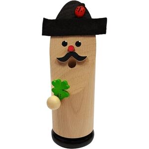 Hess Holzspielzeug Wooden Incense Smoker Figurine, Lucky Charm, Approx, Decoration for The Advent and Christmas Season from The Ore Mountains, Beech Wood, Black, ca. 13 cm Hess Holzspielzeug Wooden Incense Smoker Figurine, Lucky Charm, Approx, Decoration for The Advent and Christmas Season from The Ore Mountains, Beech Wood, Black, ca. 13 cm