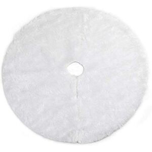 BAKAJI Rug Skirt Cover for Christmas Tree Base Diameter 78 cm Soft White Plush Fabric Snow Snow Effect Christmas Decorations BAKAJI Rug Skirt Cover for Christmas Tree Base Diameter 78 cm Soft White Plush Fabric Snow Snow Effect Christmas Decorations