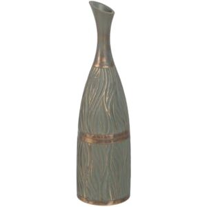 BigBuy Home Vase Green Golden Polyresin 13.5 x 13.5 x 49 cm BigBuy Home Vase Green Golden Polyresin 13.5 x 13.5 x 49 cm