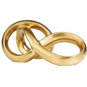 Deco 79 Ceramic Abstract Decorative Sculpture Infinity Loop Home Decor Statue, Accent Figurine 11" x 5" x 5", Gold Deco 79 Ceramic Abstract Decorative Sculpture Infinity Loop Home Decor Statue, Accent Figurine 11" x 5" x 5", Gold