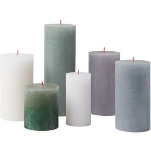 BOLSIUS Rustic Pillar Candles Gift Set of 6 Nordic Landscape Decorative Household Candles Length Burning Time Unscented Includes Natural Plant Wax Without Palm Oil BOLSIUS Rustic Pillar Candles Gift Set of 6 Nordic Landscape Decorative Household Candles Length Burning Time Unscented Includes Natural Plant Wax Without Palm Oil