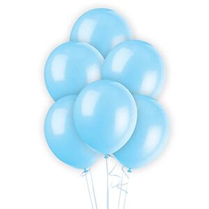 SHATCHI 25pcs Plain 12" Light Blue Helium Quality Latex Balloons Birthday Wedding Anniversary Christening Christmas Communion Party Decoration Baloon