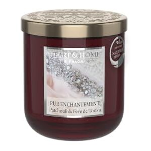 Heart and Home HEART & HOME Scented Candle Made from Natural Soy Wax for Home Small jar Pure Enchantment Burn time 30h Gift, Decoration and Fragrance for The Home Glass jar Heart and Home HEART & HOME Scented Candle Made from Natural Soy Wax for Home Small jar Pure Enchantment Burn time 30h Gift, Decoration and Fragrance for The Home Glass jar