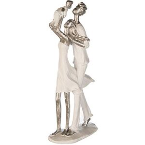 Casablanca modernes Design Casablanca Decorative Figure Sculpture Parents Happiness Family Happiness Decoration Living Room Gift Colours: White/Silver Height 35 cm Casablanca modernes Design Casablanca Decorative Figure Sculpture Parents Happiness Family Happiness Decoration Living Room Gift Colours: White/Silver Height 35 cm