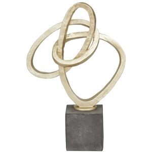 Deco 79 Polystone Abstract Decorative Sculpture Link Home Decor Statue with Black Base, Accent Figurine 11" x 4" x 17", Gold Deco 79 Polystone Abstract Decorative Sculpture Link Home Decor Statue with Black Base, Accent Figurine 11" x 4" x 17", Gold