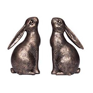 Creative Labs Decorative Resin Rabbit Bookends, Bronze, Set of 2 Creative Labs Decorative Resin Rabbit Bookends, Bronze, Set of 2