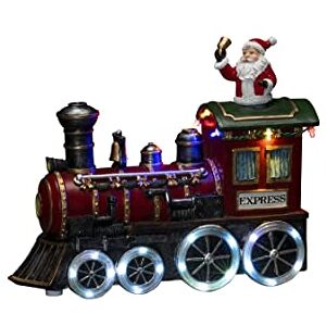 Konstsmide Christmas Decorations Animated LED Scene Train with Music, 24 Colourful diodes, Battery Operated or USB, Indoor, Black Cable, PVC Polyresin Konstsmide Christmas Decorations Animated LED Scene Train with Music, 24 Colourful diodes, Battery Operated or USB, Indoor, Black Cable, PVC Polyresin