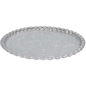 HOME DECO FACTORY , KA0115 Silver Metal Decorative Tray Elegant Versatile Design Ideal for Serving or Decorating Easy Care 475cm Silver Money 47.5cm HOME DECO FACTORY , KA0115 Silver Metal Decorative Tray Elegant Versatile Design Ideal for Serving or Decorating Easy Care 475cm Silver Money 47.5cm