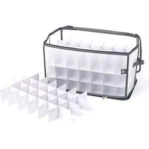 Christmas Village Christmas Tree Bauble and Decoration Storage Cube Bag Holder with Dividers for 112 Xmas Ornaments – Large Folding Holder with Separators, Zipped Lid and Handles (Grey) Christmas Village Christmas Tree Bauble and Decoration Storage Cube Bag Holder with Dividers for 112 Xmas Ornaments – Large Folding Holder with Separators, Zipped Lid and Handles (Grey)