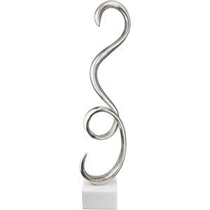 Casablanca modernes Design Decorative Sculpture, Aluminium Marble, Silver, Höhe 57 cm Casablanca modernes Design Decorative Sculpture, Aluminium Marble, Silver, Höhe 57 cm