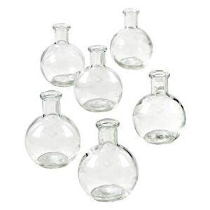 Serene Spaces Living Set of 6 Small Clear Ball Bud Vases, Transparent Glass Vases for Weddings, Events, Parties, Floral Centerpieces for Home Decor, Measures 4" Tall Serene Spaces Living Set of 6 Small Clear Ball Bud Vases, Transparent Glass Vases for Weddings, Events, Parties, Floral Centerpieces for Home Decor, Measures 4" Tall