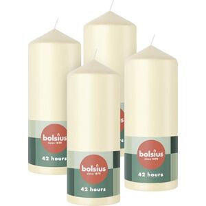 BOLSIUS Pillar Candles Ivory 4-Pack 15 x 6 cm Decorative Household Candles Long Burning Time of 42 Hours Unscented Includes Natural Vegan Wax Without Palm Oil BOLSIUS Pillar Candles Ivory 4-Pack 15 x 6 cm Decorative Household Candles Long Burning Time of 42 Hours Unscented Includes Natural Vegan Wax Without Palm Oil