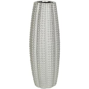 Romimex Vase Silver Porcelain 15 x 40 x 15 cm Romimex Vase Silver Porcelain 15 x 40 x 15 cm