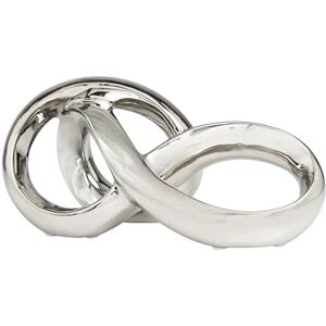 Deco 79 Sculpture, Ceramic, Silver, Small Size Deco 79 Sculpture, Ceramic, Silver, Small Size