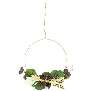 HEITMANN DECO Wreath with Artificial Leaves and Cones Green/Brown/Beige Approximately 28 x 28 cm HEITMANN DECO Wreath with Artificial Leaves and Cones Green/Brown/Beige Approximately 28 x 28 cm
