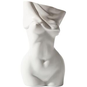 Mila Moya Nude Ceramic Flower Vase 7.5in x 4in White Modern Naked Lady Female Woman Body Shape Vase for Home Decor Mila Moya Nude Ceramic Flower Vase 7.5in x 4in White Modern Naked Lady Female Woman Body Shape Vase for Home Decor