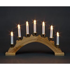 SHATCHI Wooden Arc Candle Bridge Light 7 Bulb Window Xmas Christmas Home Decoration, Natural, 44x 4.5x 27 cms, Arch SHATCHI Wooden Arc Candle Bridge Light 7 Bulb Window Xmas Christmas Home Decoration, Natural, 44x 4.5x 27 cms, Arch