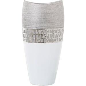 Alexandra House Living Vase Silver Ceramic 13 x 18 x 36 cm Alexandra House Living Vase Silver Ceramic 13 x 18 x 36 cm