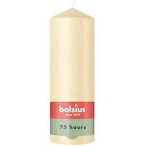 BOLSIUS Pillar Candle Beige 20 cm Burning Time 75 Hours with Natural Extracts Natural Plant Wax Without Palm Oil BOLSIUS Pillar Candle Beige 20 cm Burning Time 75 Hours with Natural Extracts Natural Plant Wax Without Palm Oil