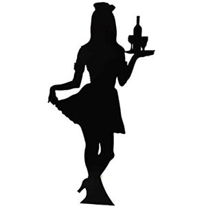 STAR CUTOUTS SC50 Waitress Silhouette – Cardboard Cutout Fun 1950s Diner Theme Party & Retro Event Decoration STAR CUTOUTS SC50 Waitress Silhouette – Cardboard Cutout Fun 1950s Diner Theme Party & Retro Event Decoration