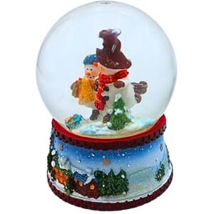 Dekohelden24 Beautiful Small Snow Globe with Snowman with Red Scarf, Dimensions Approx. 9 x 7 cm/Diameter 6.5 cm Dekohelden24 Beautiful Small Snow Globe with Snowman with Red Scarf, Dimensions Approx. 9 x 7 cm/Diameter 6.5 cm