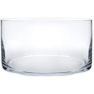 Royal Imports Flower Glass Vase Decorative Centerpiece For Home Or Wedding Cylinder Shape, 4" Tall, 8" Opening, Clear Royal Imports Flower Glass Vase Decorative Centerpiece For Home Or Wedding Cylinder Shape, 4" Tall, 8" Opening, Clear