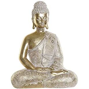 DKD Home Decor Golden Buddha White Resin Figurine (18.5 x 10.5 x 24 cm) (Reference: S3019703) DKD Home Decor Golden Buddha White Resin Figurine (18.5 x 10.5 x 24 cm) (Reference: S3019703)