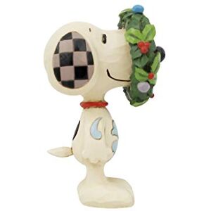 Enesco Jim Shore Peanuts Snoopy in Wreath Miniature Figurine, Multicolor Enesco Jim Shore Peanuts Snoopy in Wreath Miniature Figurine, Multicolor