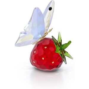 Swarovski Idyllia Butterfly and Strawberry Figurine, Multicoloured Crystals with Lacquered Metal Accents, Part of the Idyllia Collection Swarovski Idyllia Butterfly and Strawberry Figurine, Multicoloured Crystals with Lacquered Metal Accents, Part of the Idyllia Collection