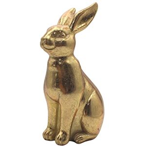 Dekohelden24 Golden Rabbit Made of Polyresin, Easter Bunny, Easter Decoration, Size: L/W/H Approx. 12 x 8 x 22 cm, L Dekohelden24 Golden Rabbit Made of Polyresin, Easter Bunny, Easter Decoration, Size: L/W/H Approx. 12 x 8 x 22 cm, L