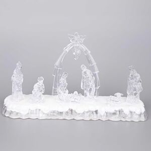 SHATCHI 32cm Christmas Pre-Lit LED Musical Nativity Scene Acrylic Sculpture Battery Operated Light Up Xmas Tabletop Home Decorations, Angel Design 2 SHATCHI 32cm Christmas Pre-Lit LED Musical Nativity Scene Acrylic Sculpture Battery Operated Light Up Xmas Tabletop Home Decorations, Angel Design 2